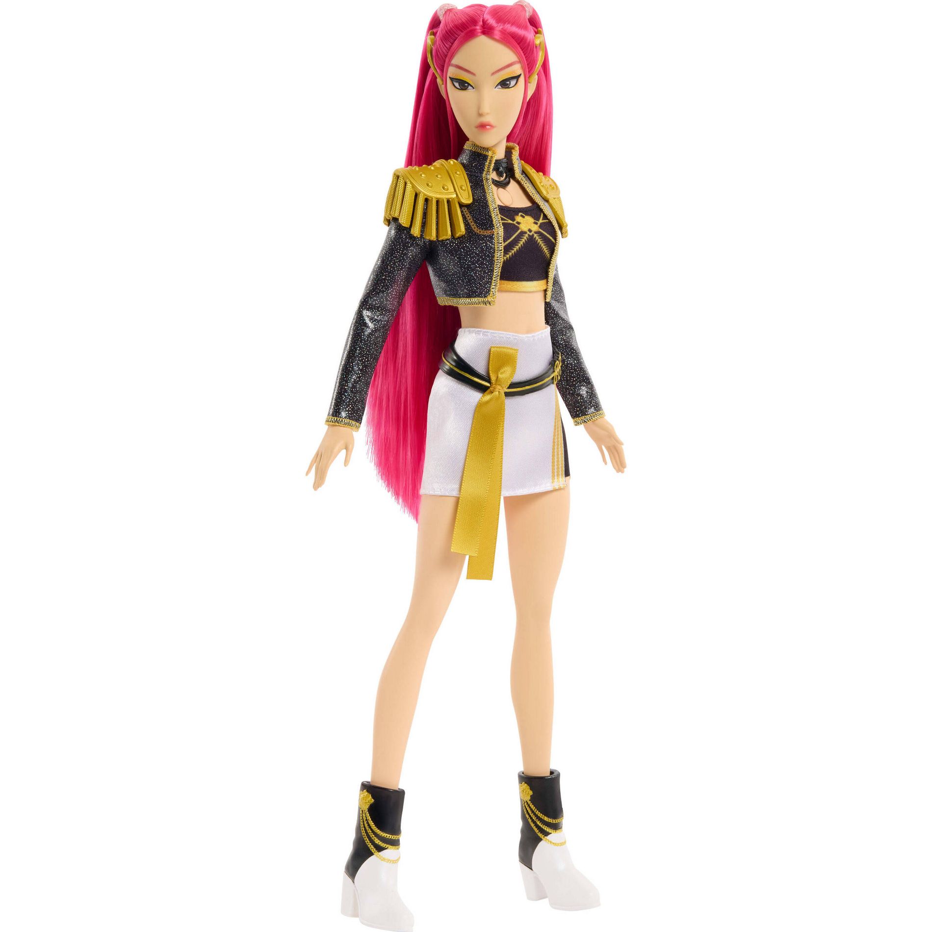 KPop Demon Hunters HUNTR/X Mira Golden Singing Doll in Removable Outfit and 5 Posable Joints