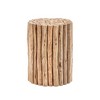 NicBex Natural Cylinder Wooden Coffee Table Decor,Small End Table for Living Room,Living Room Furniture - 2 of 4