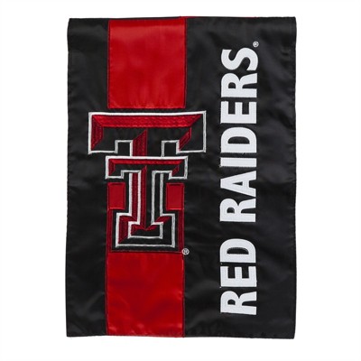 Team Sports America Texas Tech Outdoor Safe Double-Sided Embroidered Logo Applique Garden Flag, 12.5 x 18 inches