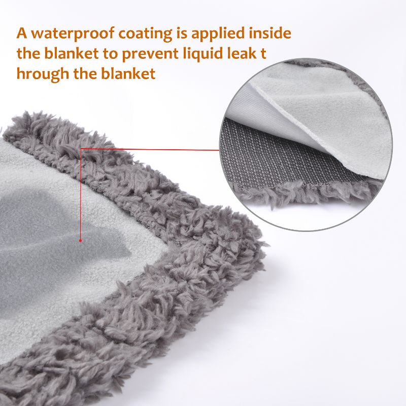 Catalonia Waterproof Bed Blanket, Cozy Fleece Lining Throws, 4 of 9