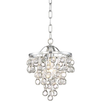 Vienna Full Spectrum Chrome Mini Pendant Light 9 3/4" Wide Modern Clear Glass Drops for Kitchen Island Dining Room