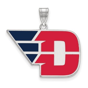 Black Bow Jewelry Sterling Silver Dayton Flyers NCAA Large Pendant - 1 of 3
