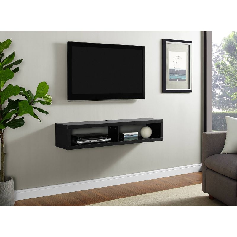 Shallow Wall Mounted A/V Console TV Stand for TVs up to 60" - Martin Furniture, 3 of 5