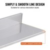 Munora 8.6" x 30" Stainless Steel Floating Shelf with Backsplash - 44 lbs Capacity Commercial Shelving (2-Pack) - 4 of 4