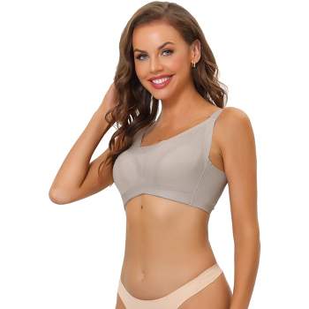 Allegra K Women's Push Up Wide Straps Wireless Bras And Panty Set,  Available In Plus Size Beige 38b : Target