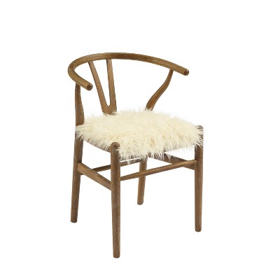 Ellis Wishbone Chair White - Linon