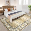 Washable Vintage Area Rug, Low Pile Foldable Non-Slip Non-Shedding Ultra-Thin Floral Accent Carpet for Living Room Bedroom - 4 of 4