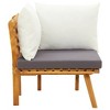 VidaXL Patio Corner Sofa with Cushions Solid Acacia Wood - 2 of 4