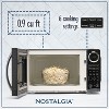 Nostalgia Retro 0.9 Cubic Foot Countertop Microwave Oven, Black - 2 of 4