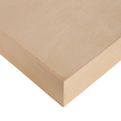 Natural Wood Floating Shelves Set of 2, 18 x 8