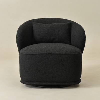 KINWELL Modern Boucle Upholstered 360° Swivel Accent Chair