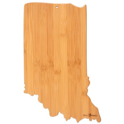 Indiana Shaped Bamboo Cutting and Serving Board with Laser Engraving
