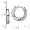 Chisel Stainless Steel Polished 3.5mm Hinged Hoop Earrings - 4 of 4