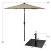 Costway 9ft Market Patio Umbrella w/Solar Lights & 40 LBS Steel Umbrella Stand - 3 of 4