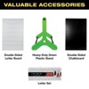 Excello Global Products Swinging Changeable Message Sign: 24" x 36" Sign , 792 Double Sided Letters/Storage Box. Black Board/Letter Board (Green Legs) - 2 of 4