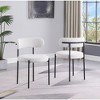 Best Master Furniture,Drexel Boucle Fabric Cream Dining Chairs (Set of 2) - 3 of 3