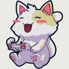 Junior's Design By Humans Anime Gamer Gaming Video Games Cat Kawaii Neko Gamer By KangThien T-Shirt - 2 of 3