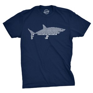 Mens Dun Dun Shark Theme T-Shirt Cool Graphic Great White Music Text Tee - Crazy Dog Men's T Shirt - 1 of 4