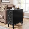 Tribesigns Fully Assembled Narrow Side Table with 3 Drawers - 2 of 4