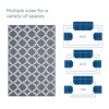 Modway Cerelia Moroccan Trellis 9x12 Indoor and Outdoor Area Rug – Blue and Beige – Oversized Polypropylene Rug, Low Pile for Patio or Large Rooms - 2 of 4