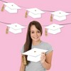 Big Dot of Happiness White and Gold Graduation Cap Decorations, DIY Large Grad Hat Cut-Outs, Double-Sided Grad Party Essentials - Set of 20 - 3 of 4