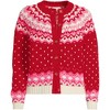 Lands' End Women's Lofty Birdseye Fair Isle Cardigan Sweater - 3 of 4