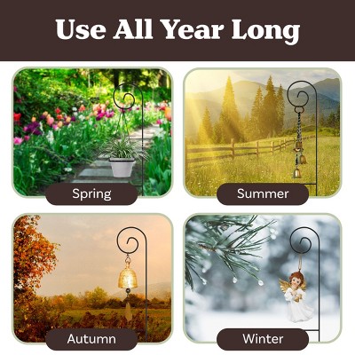 Shepherd Hooks-Set of 2-Metal Pole with Hooks for Hanging Baskets, Bird Feeders & Lanterns-35" Tall- For Flower Gardens & Patios by Nature Spring, 2 of 8