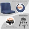 Bekrvio 26" Swivel Counter Height Bar Stools with Back-Faux Leather/Velvet Upholstered, V-Shaped Metal Legs-Modern Counter Stools for Kitchen Island - 4 of 4