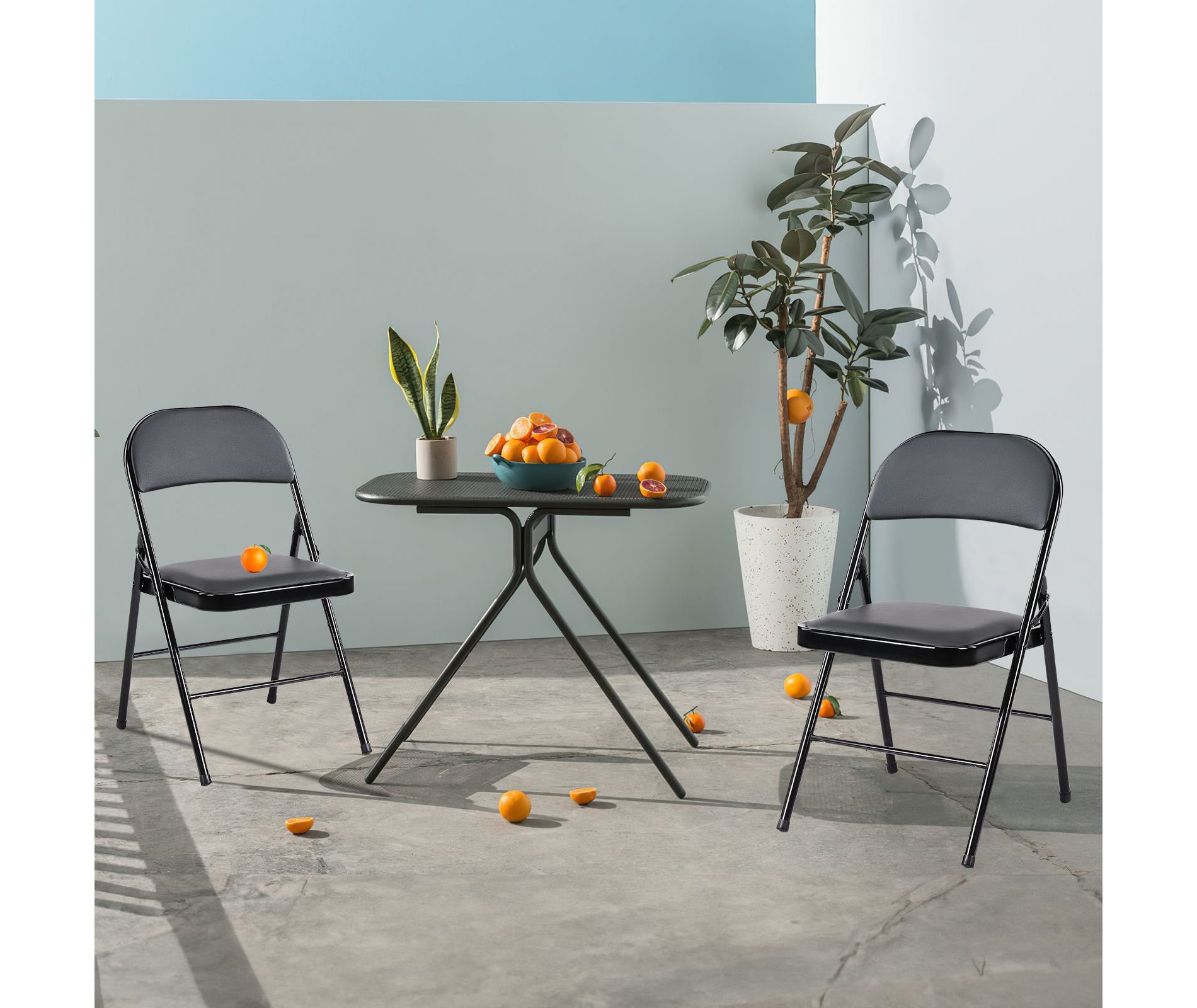 Leather Padded Folding Chair: Indoor and Outdoor Use
