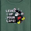 Women's - Disney - Level Up Your Life Lightweight French Terry Wide Neck Long Sleeve Shirt - 2 of 4