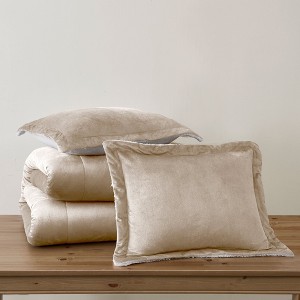 Swift Home | Reversible Micromink and Faux Shearling 3-Piece Fall/Winter Comforter Set - 1 of 4