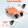 Heavy Duty Car Wheel Dolly Set,  Car Moving Dolly, Wheel Dollies Car Tire Stake Set of 2/4 Piece, Car Tire Dolly Cart Moving Cars, Trucks, Boats - 4 of 4