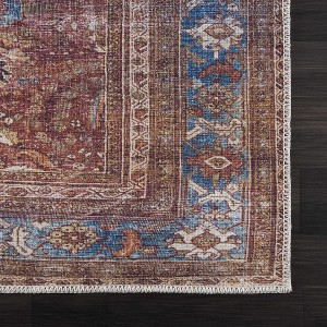 Hauteloom Rust Baki Traditional Washable Area Rug - 1 of 4