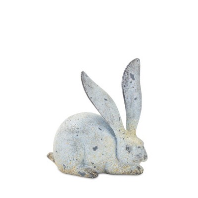 Weathered Gray and Brown Resin Rabbit Figurines Set of 4