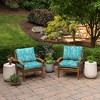 ARDEN Outdoor Plush Modern Tufted Blowfill Deep Seat Set, 24 x 24, Rain-Proof, Fade Resistant, Deep Seat Bottom and Back Cushion 24 x 24, Teal Ariel - 3 of 4