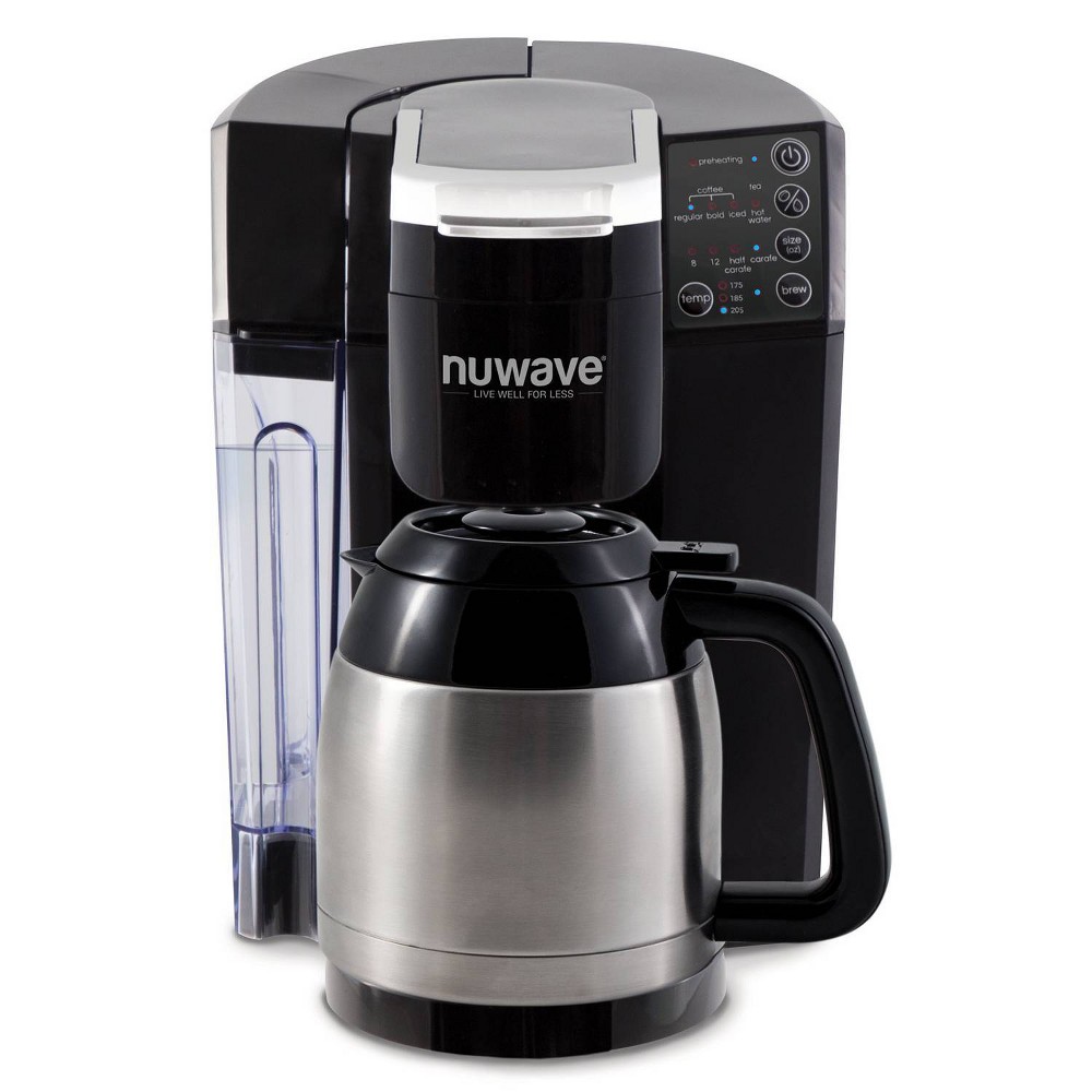 NuWave Bruhub Single-Serve Coffee Maker with Stainless Steel Carafe - 45011