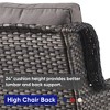 Belord 6 Pieces Patio Furniture Set with Rocking Chairs, All Weather Wicker Outdoor Conversation Set with Patio Couch Rocking Chair Ottoman Side Table - 4 of 4