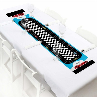 Big Dot of Happiness Let's Go Racing - Racecar - Petite Race Car Birthday Party or Baby Shower Paper Table Runner - 12 x 60 inches