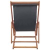 vidaXL Beach Chair Grey Eucalyptus wood and polyester fabric - 3 of 4