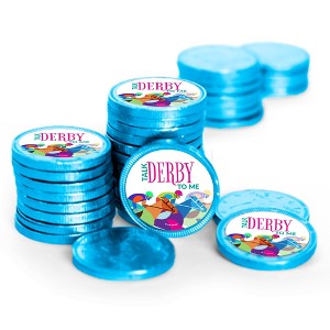 84ct Kentucky Horse Derby Race Candy Party Favors Chocolate Coins (84 Count) By Just Candy - 1 of 3