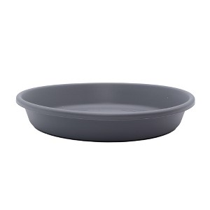 The HC Companies Classic Plastic 14" Round Plant Flower Pot Planter Deep Saucer Drip Tray for Indoor or Outdoor Settings, Fits 15.5" Pots, Clay - 1 of 2