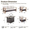 Buenhomino 8 Piece Patio Furniture Set with 41" Fire Pit Table Wicker Rattan Patio Sectional Sofa Set Outdoor Seating Furniture with Thickened Cushion - 3 of 4