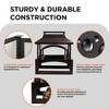 Bestier Fire Pits for Outside Wood Burning, Outdoor Chiminea Fireplace with Log Storage Rack, Mesh Screen, Pocker for Patio Party Camping, 37" - 3 of 4