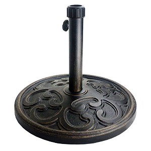 Sunnyglade 18" 22-lbs Outdoor Living Heavy Duty Round Antiqued Patio Umbrella Base - 1 of 1