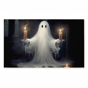Stupell Industries Candlelit Spectral Ghost Printed Outdoor Door Mat, design by LSR Design Studio, 18"x30" - 1 of 4