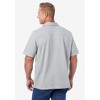KingSize Men's Big & Tall Lightweight Stretch Mesh Piqué Button Down Shirt - 3 of 4
