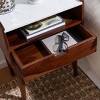 Marion 1 Drawer Nightstand - NST3700 - Walnut/White - Safavieh - 2 of 4