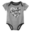 MLB Chicago White Sox Infant Girls' 3pk White Bodysuit - 3 of 4