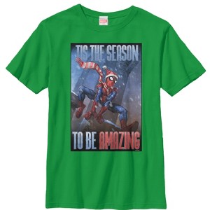 Boy's Marvel Amazing Santa Spider-Man T-Shirt - 1 of 3