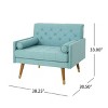 CAVINAS Tufted Accent Chair with Mid-Height Backrest,Mid-Century Upholstered Living Room Chairs,Reading Chairs for Living Room - 3 of 4